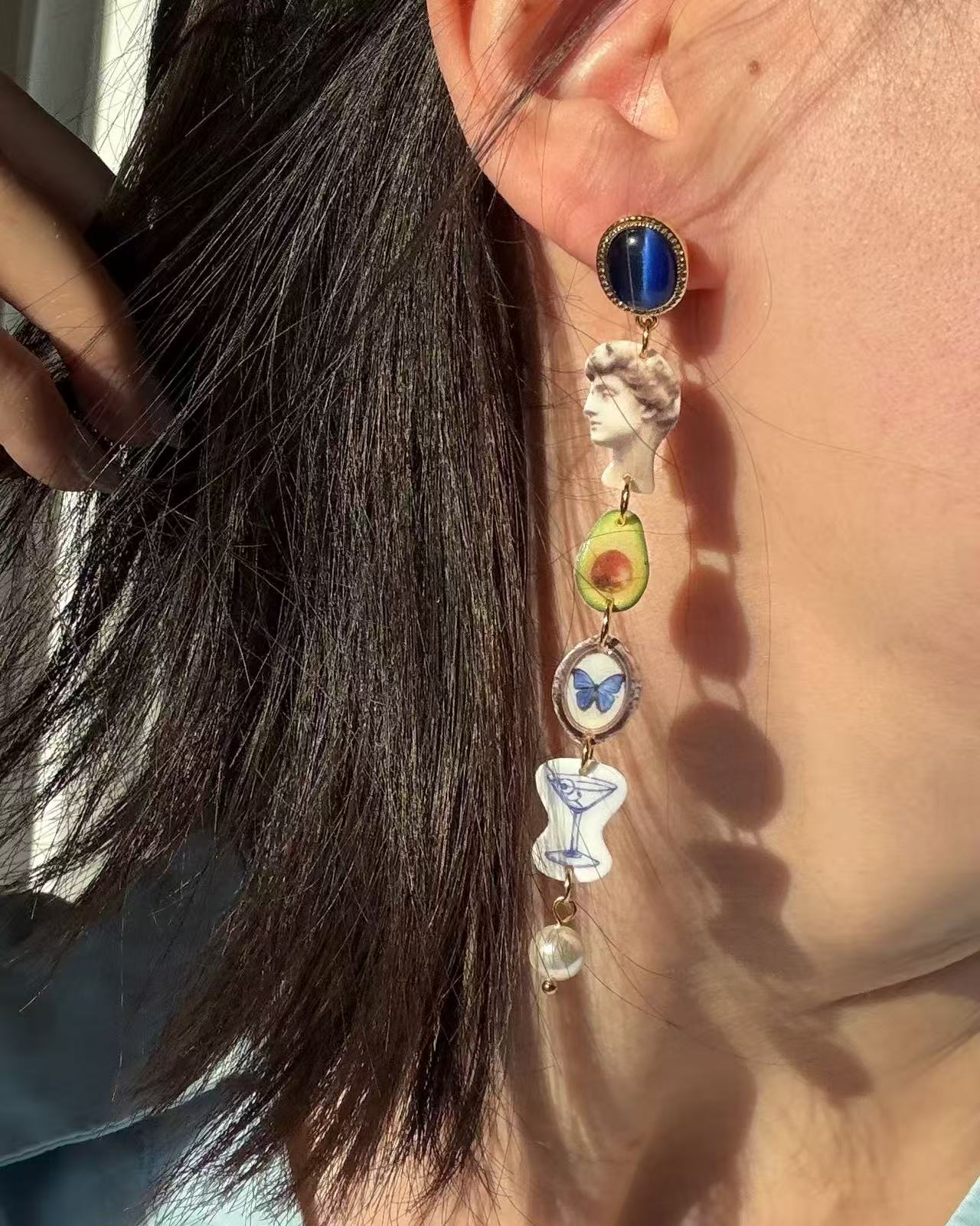 butterfly earrings handmade