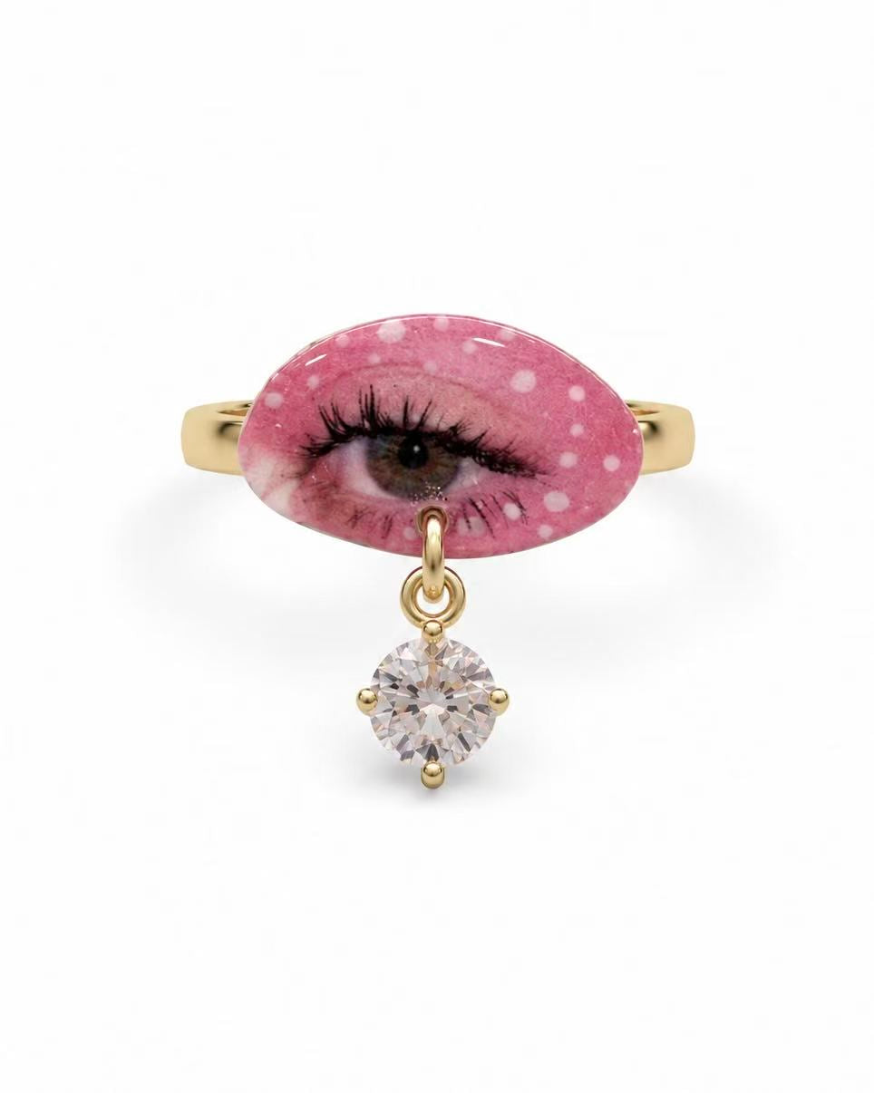 Pink Eye Ring