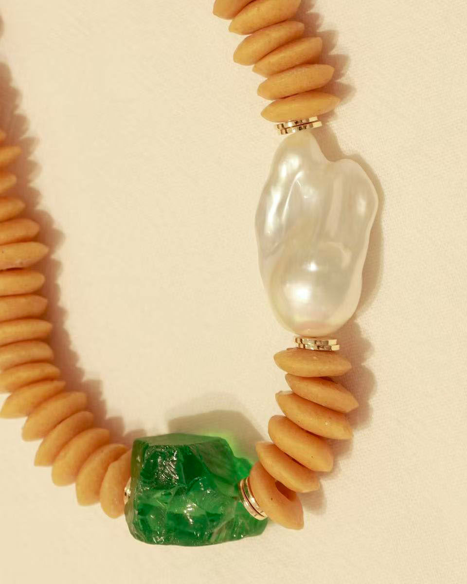 Handgefertigte Barockperlen Glasperlen Kette