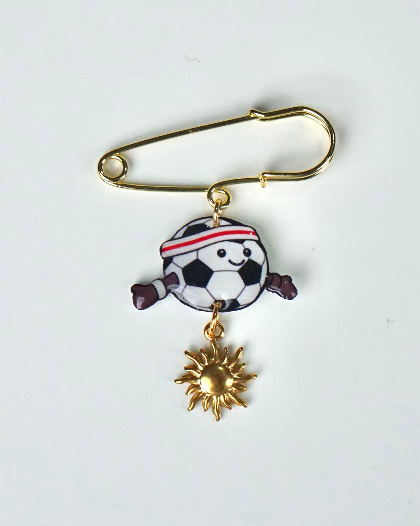 Running Football Pin