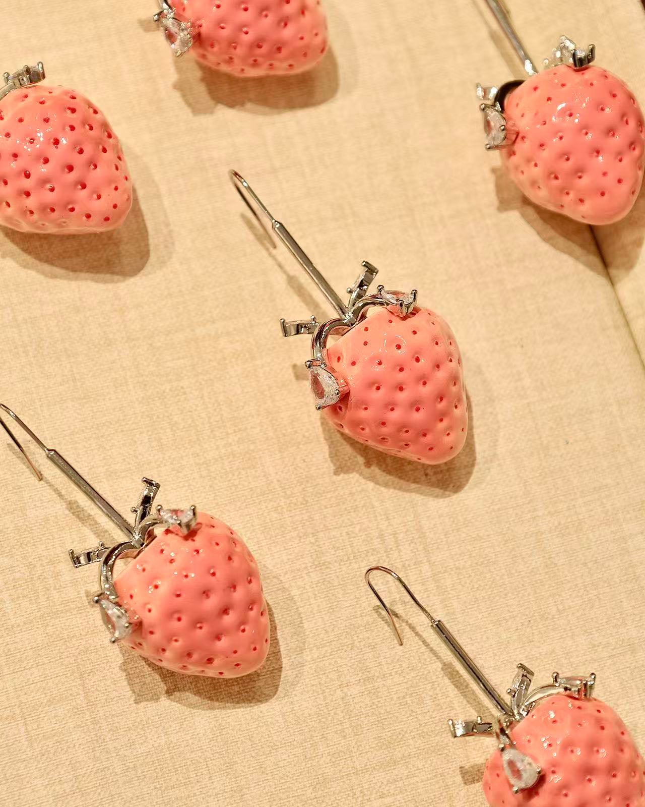 Crystal Strawberry Earrings