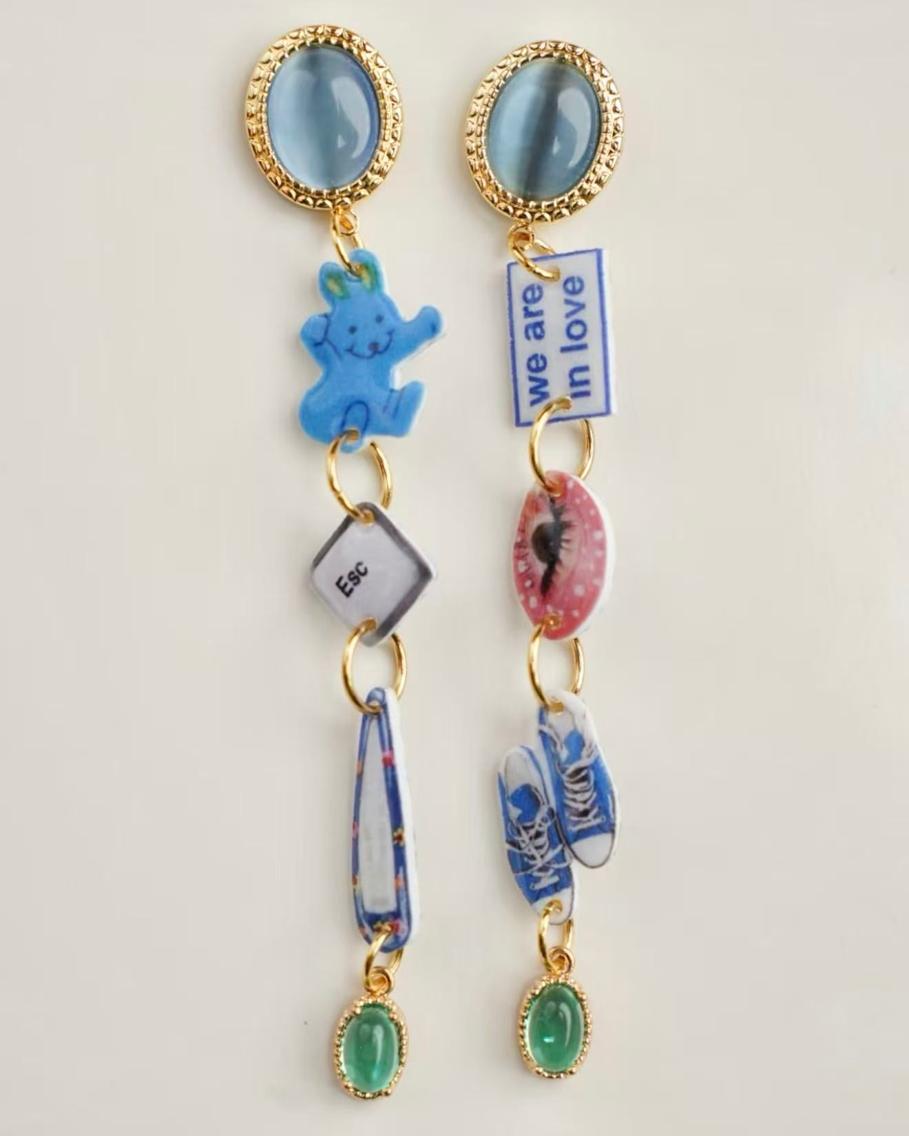 Blue Bunny Earrings