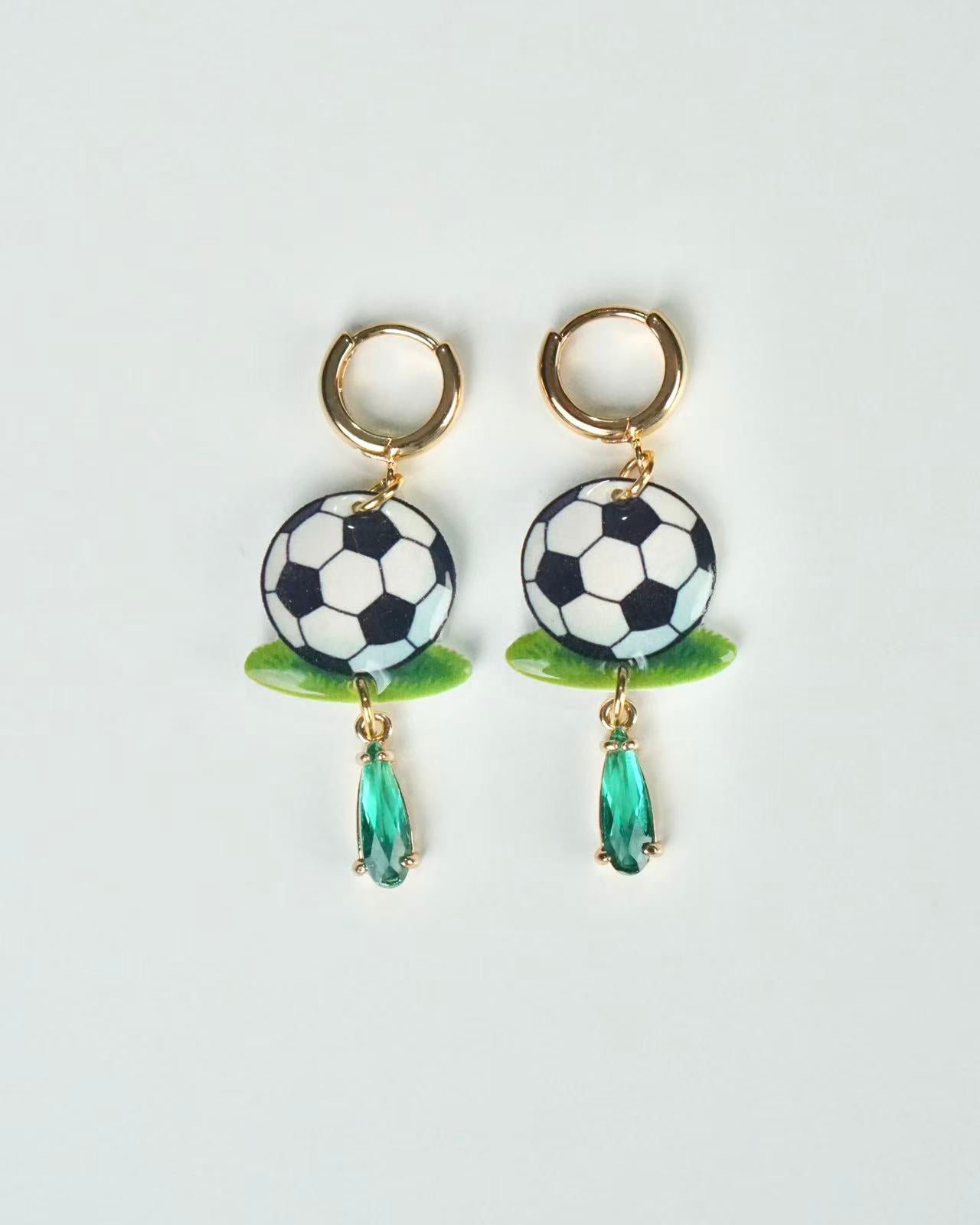 Football Crystal Earrings