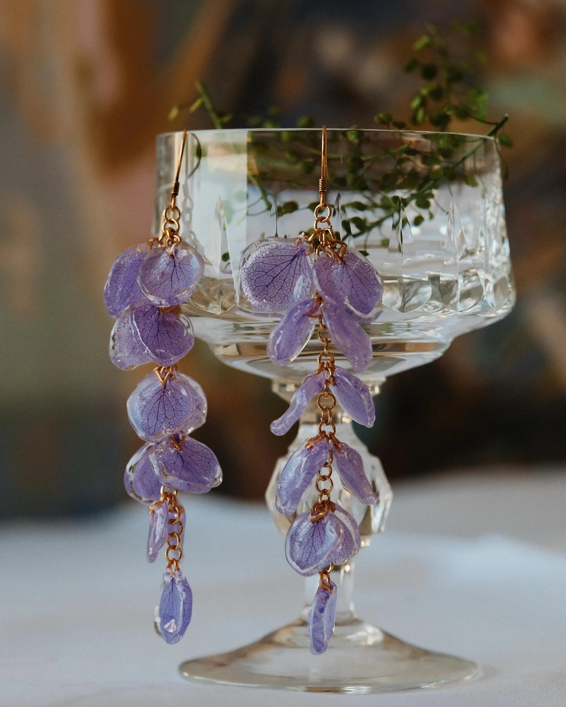 Real Hydrangea Ohrringe